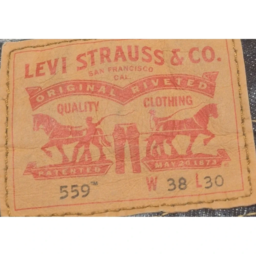 Levi's 559 Relaxed Straight Fit Jeans Men's 38x30 Medium Wash Denim Cotton